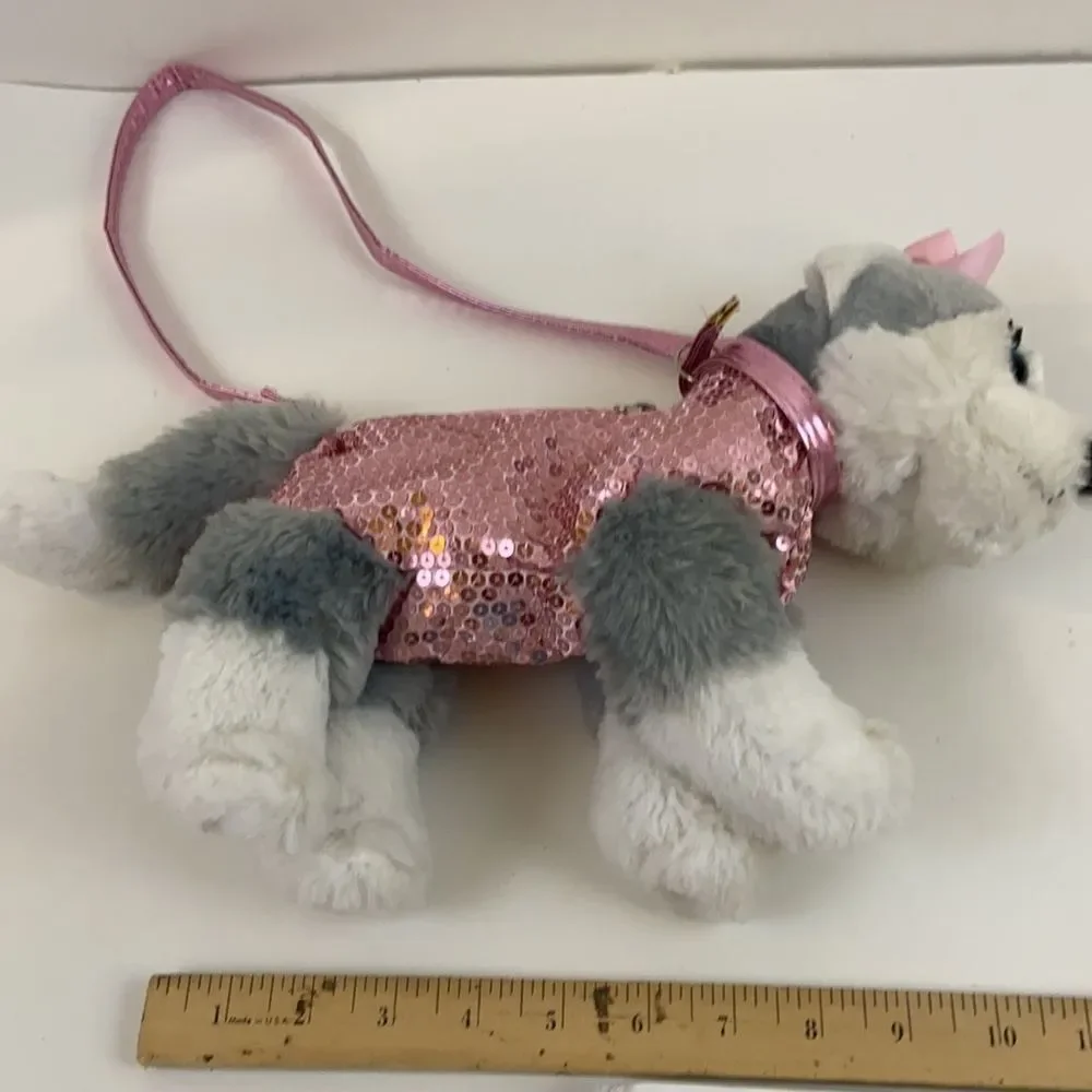 Poochie and co doggie dog bling Husky zipper purse‎
